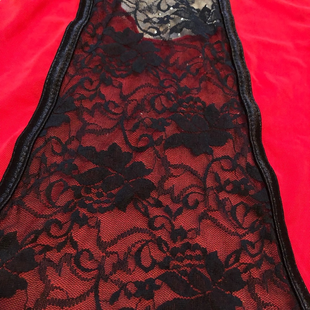 Lingerie - Mesh Push-Up Bra - Size S - Red/Black - Picture 2 of 6